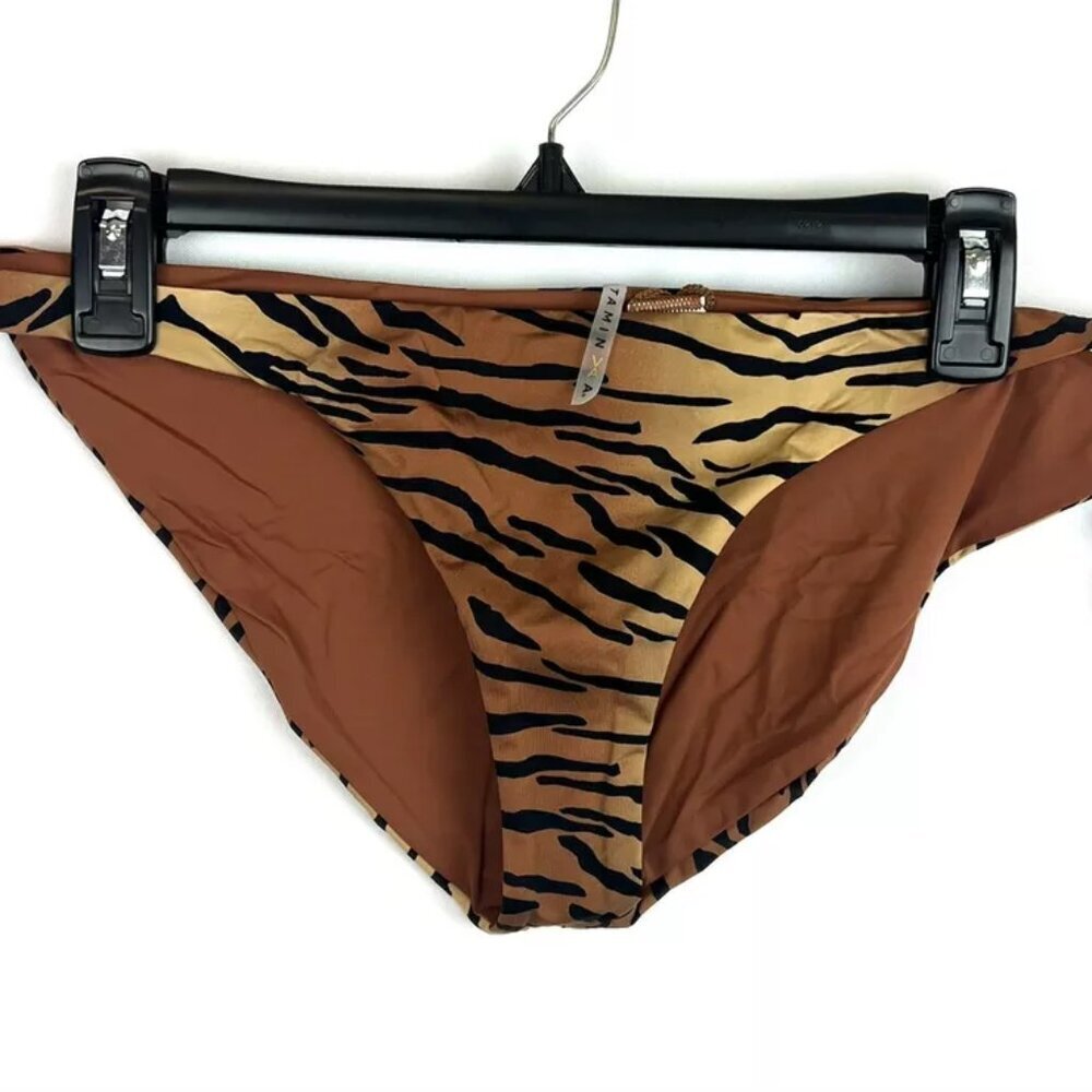 Vitamin A Women’s Animal Print Brown Bikini Bottom Size 14